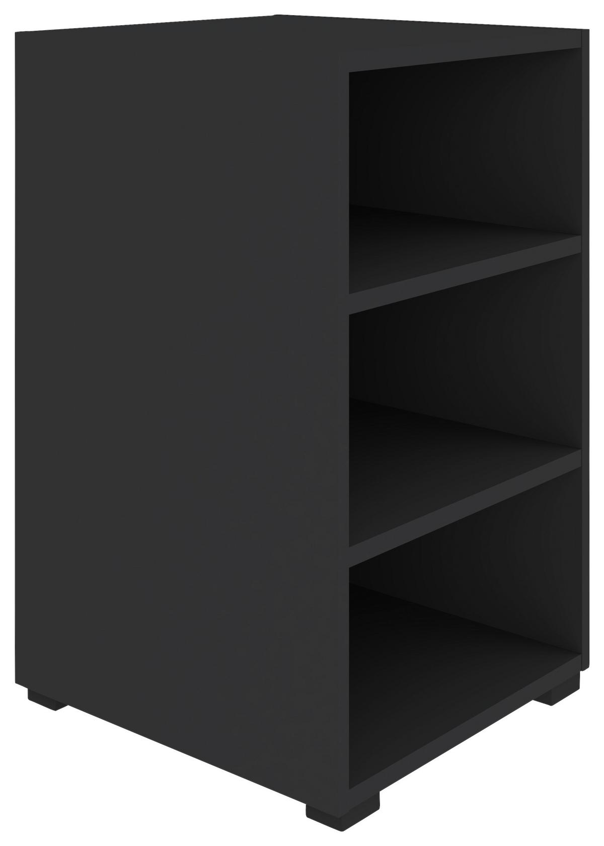 REGÁL UNIT-ELEMENTS MIDI - čierna/antracitová, Modern, kompozitné drevo (45,6/67,2/40cm) - Ondega