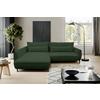 Ecksofa Abriamo Dunkelgrün 204x273 cm - Dunkelgrün/Creme, Design, Textil (204/273cm) - MID.YOU