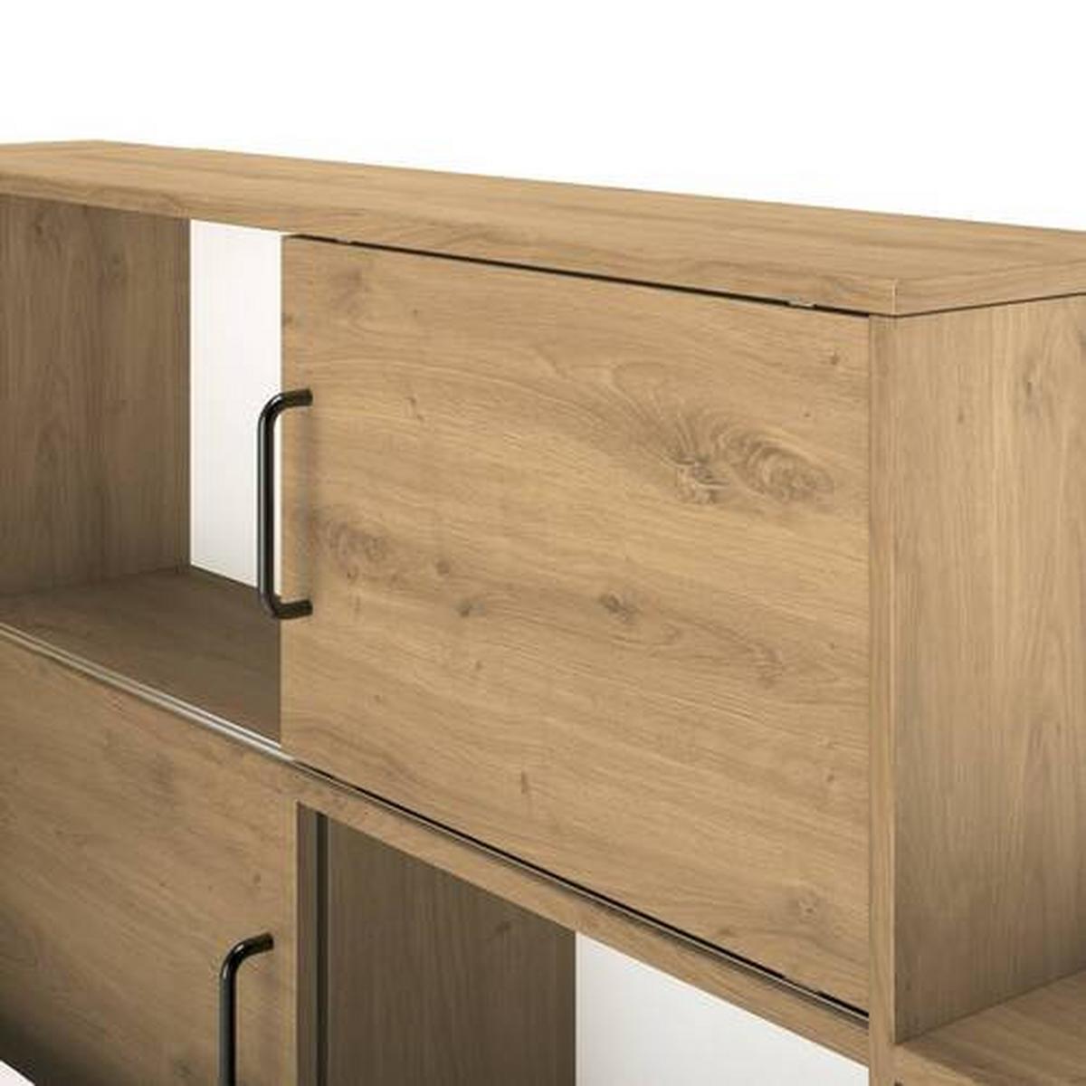 Stauraumbett Erwan - Eiche Artisan/Weiß, MODERN, Holzwerkstoff (90/200cm) - MID.YOU