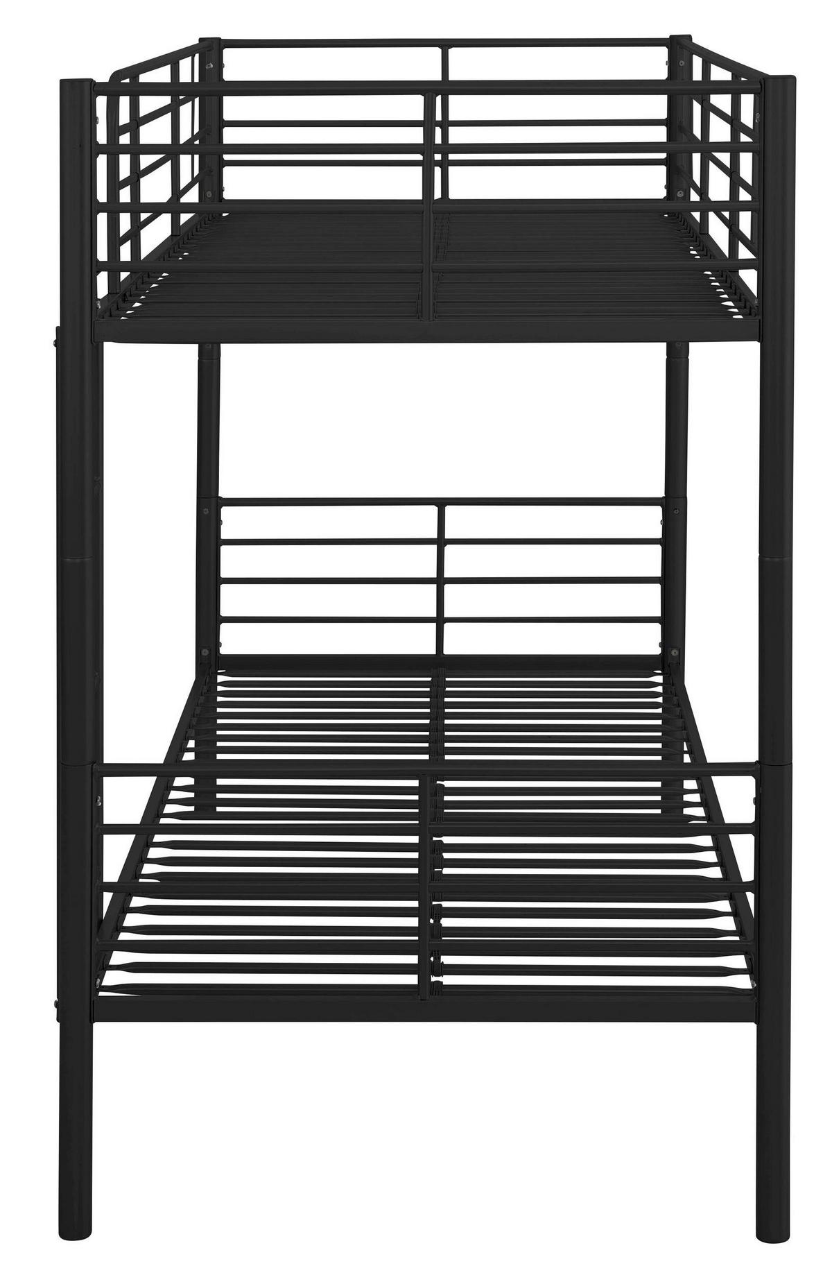 ETAGENBETT Rosie Schwarz 90x200cm - Schwarz, Design, Metall (90/200cm) - MID.YOU