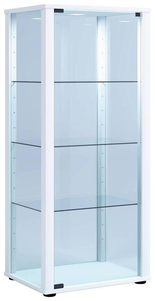 Vitrine Kavisa 50 cm Weiß - Schwarz/Weiß, MODERN, Glas/Holzwerkstoff (50/114,5/38cm) - MID.YOU