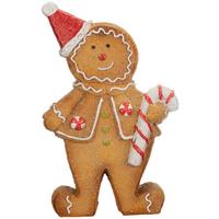 Karácsonyi Figura Ginger - barna/piros, Konventionell, műanyag (15/6/23cm) - Luca Bessoni