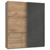 Schwebetürenschrank B: 200 Cm Level 36c Grau/eiche Dekor - Eichefarben/Grau, MODERN, Holzwerkstoff (200/236/65cm) - MID.YOU