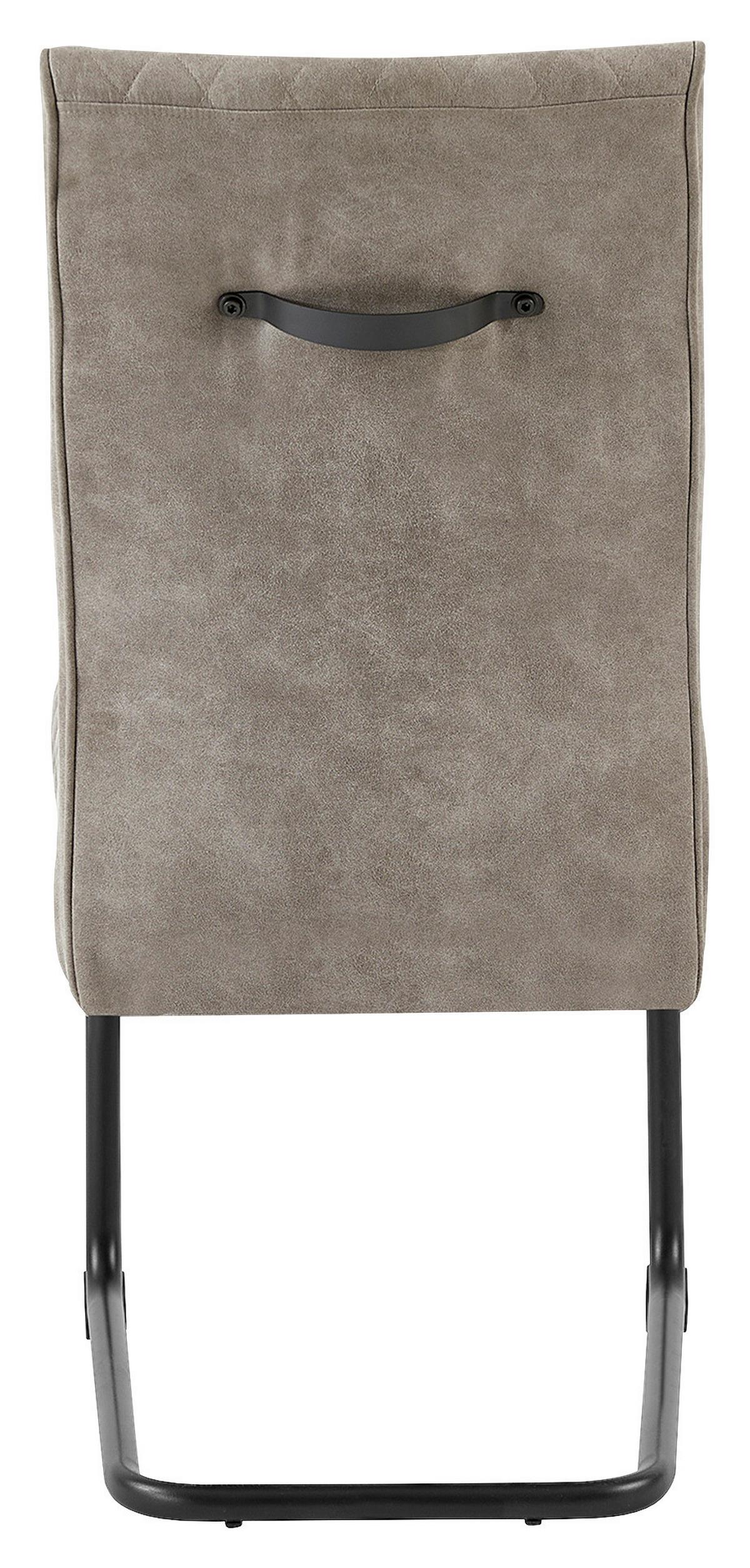 Schwingstuhl-set Maria-Xxl - Taupe/Schwarz, MODERN, Textil/Metall (45/95/60cm) - MID.YOU