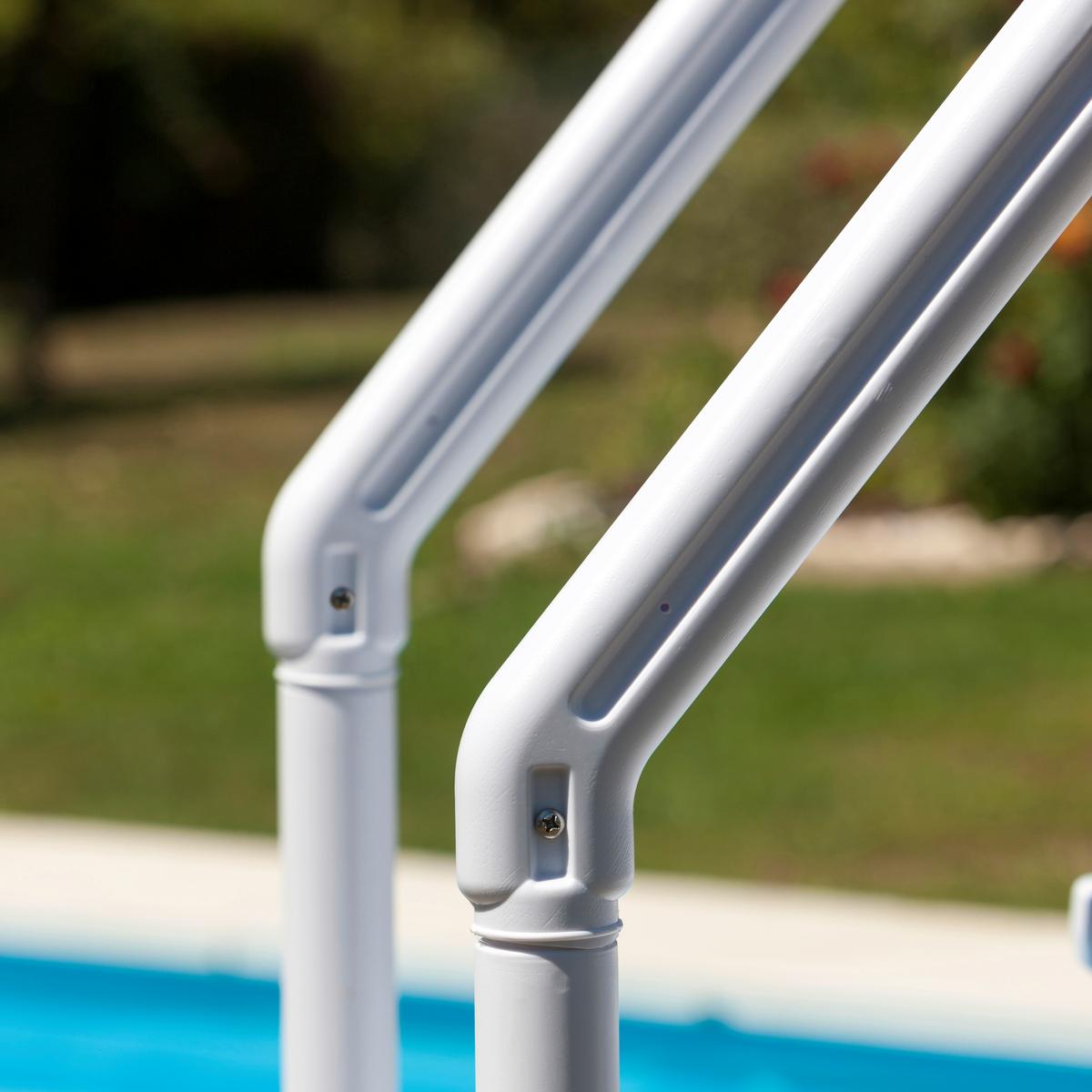 Poolleiter Leiter - Weiß, KONVENTIONELL, Kunststoff (92/206/80cm) - Gre