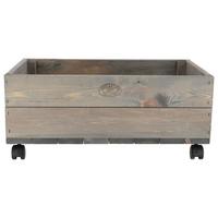 KISTE PFLANZKASTEN MIT ROLLEN - Anthrazit, Basics, Holz (59/39,2/25,2cm)