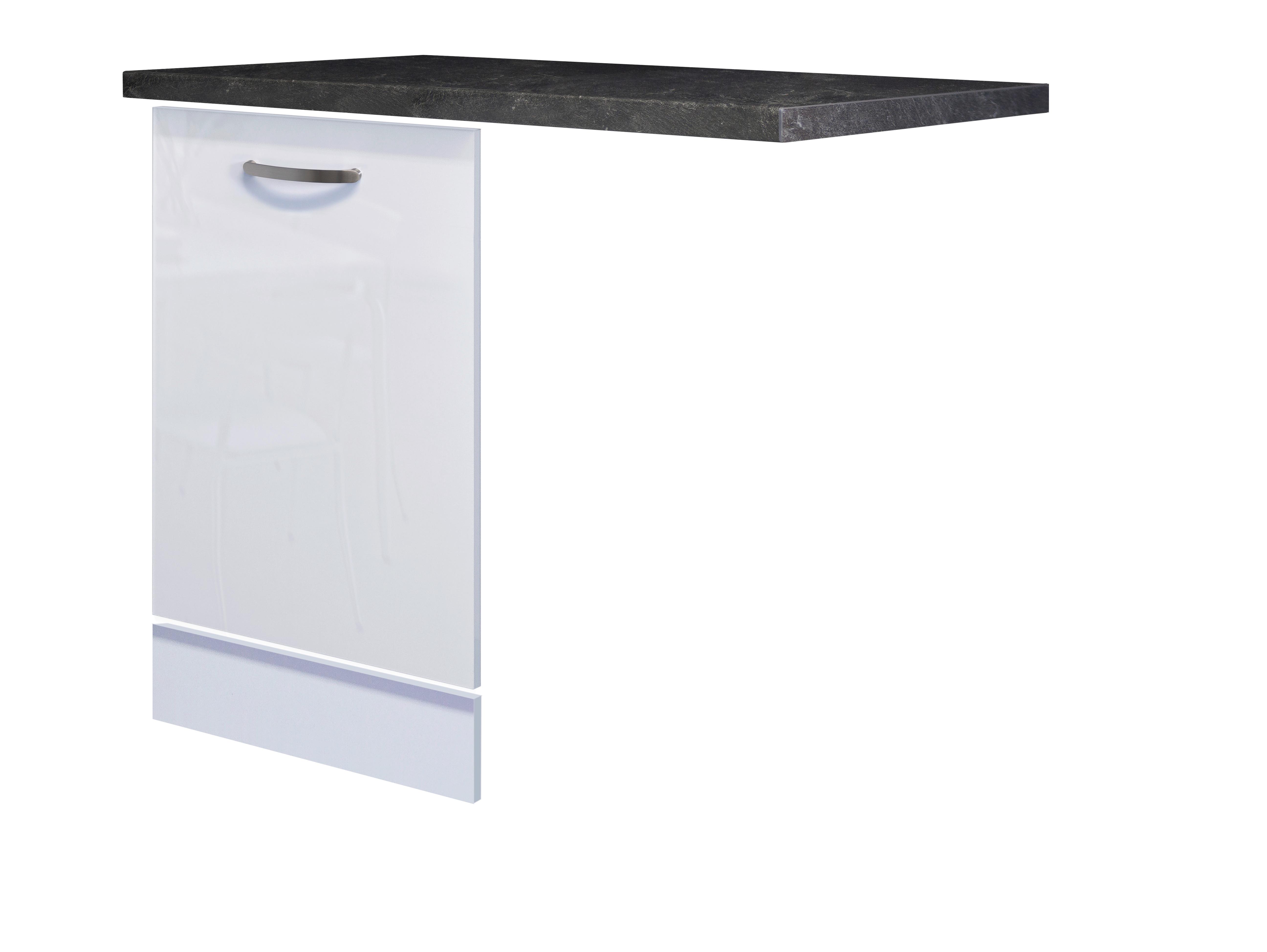 Geschirrspülerfront Alba  Gsp-Paket Tigsv - Weiß Hochglanz/Weiß, MODERN, Holzwerkstoff (95/86/60cm) - FlexWell