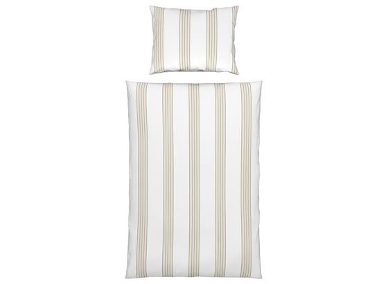 Bettwäsche Nomi - Beige/Weiß, MODERN, Textil - Ombra Bettwäsche Nomi - Beige/Weiß, MODERN, Textil - Ombra