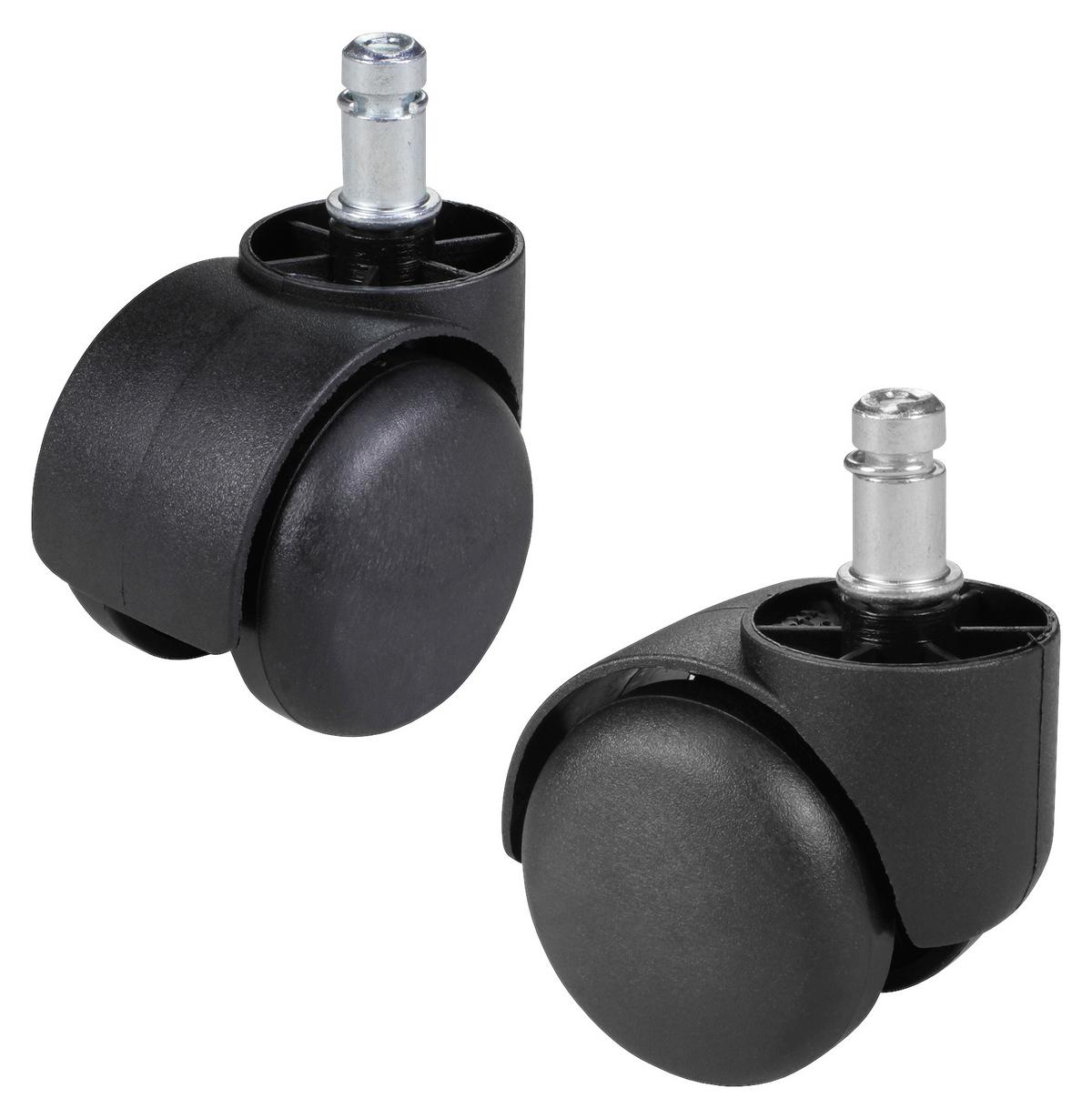 Drehstuhlrolle Ø 5 Cm 5er-Set - Schwarz, Basics, Kunststoff (5cm) - MID.YOU