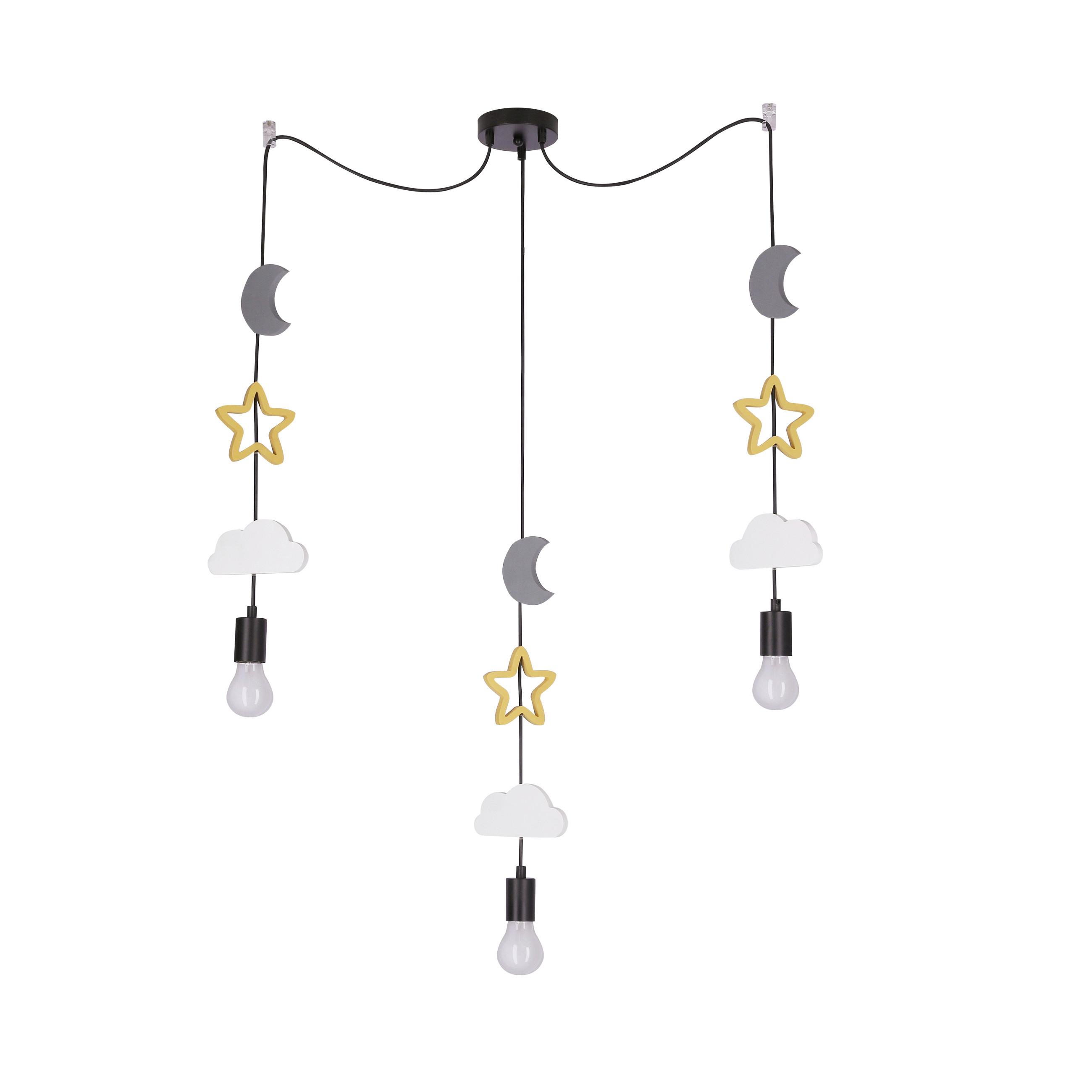 Kinderhängeleuchte 33-24435 Trio Sss - Goldfarben/Weiß, Basics, Holzwerkstoff/Metall (100/15/100cm)