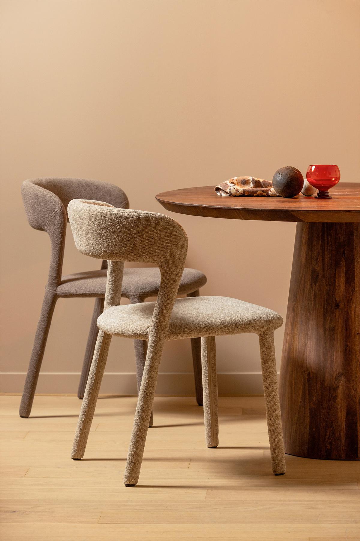 Stuhl-Set Noble Taupe B: 51cm - Taupe, MODERN, Textil (51/76/56cm) - Livetastic