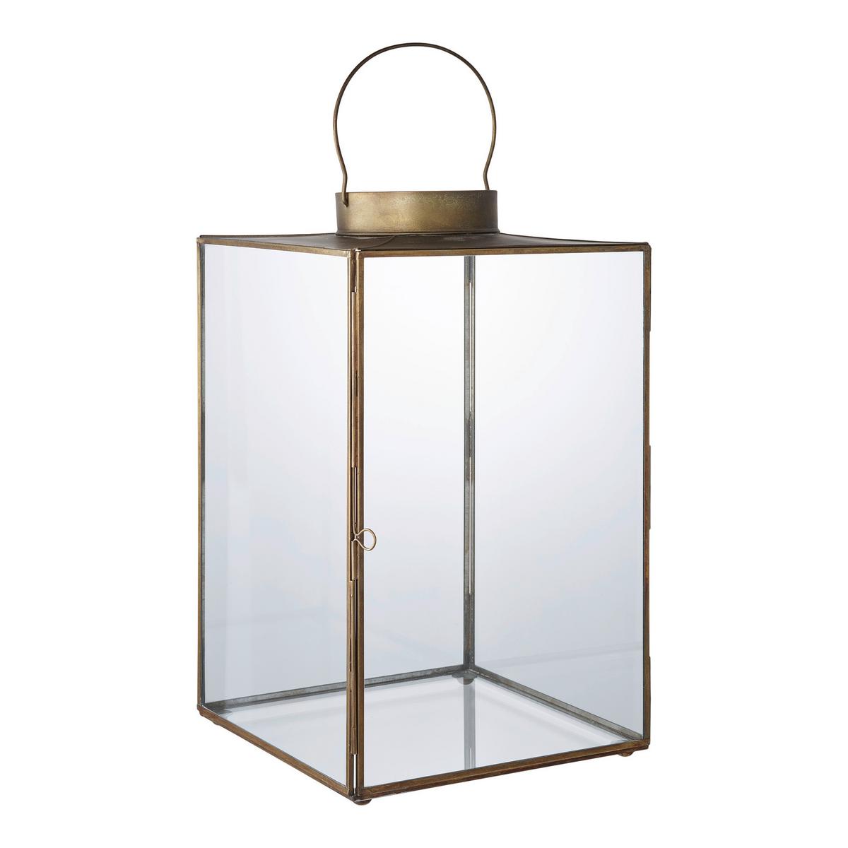 Laterne Mohali Orange B: 24,5 cm - Orange, Design, Glas/Metall (24.5/42/24.5cm)