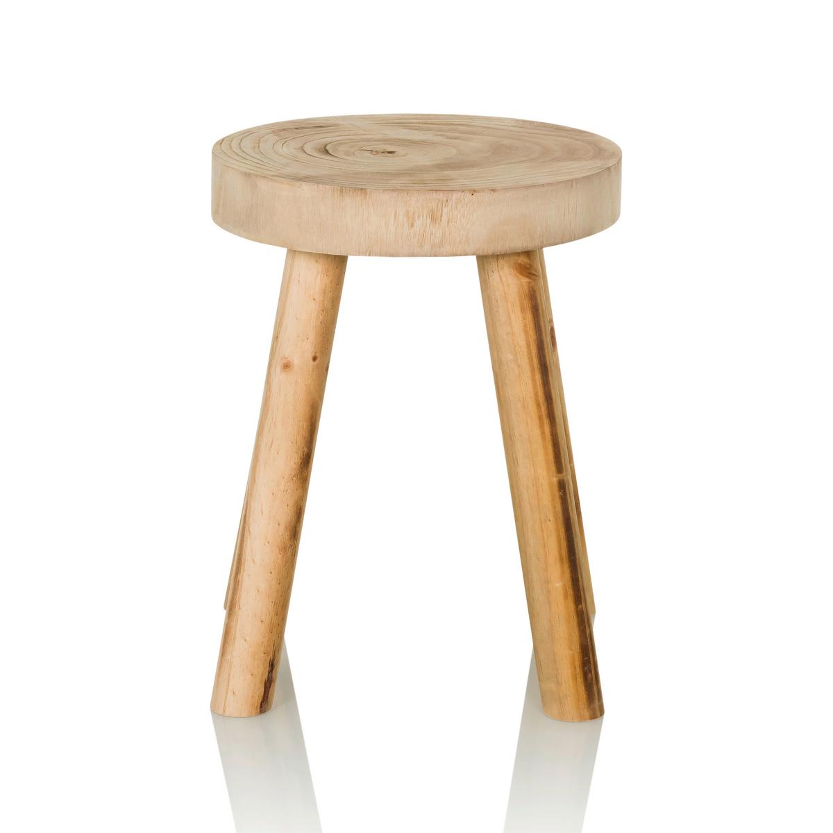 Hocker Rustiko W Braun B: 33 Cm - Braun, MODERN, Holz (33/44/33cm) - MID.YOU