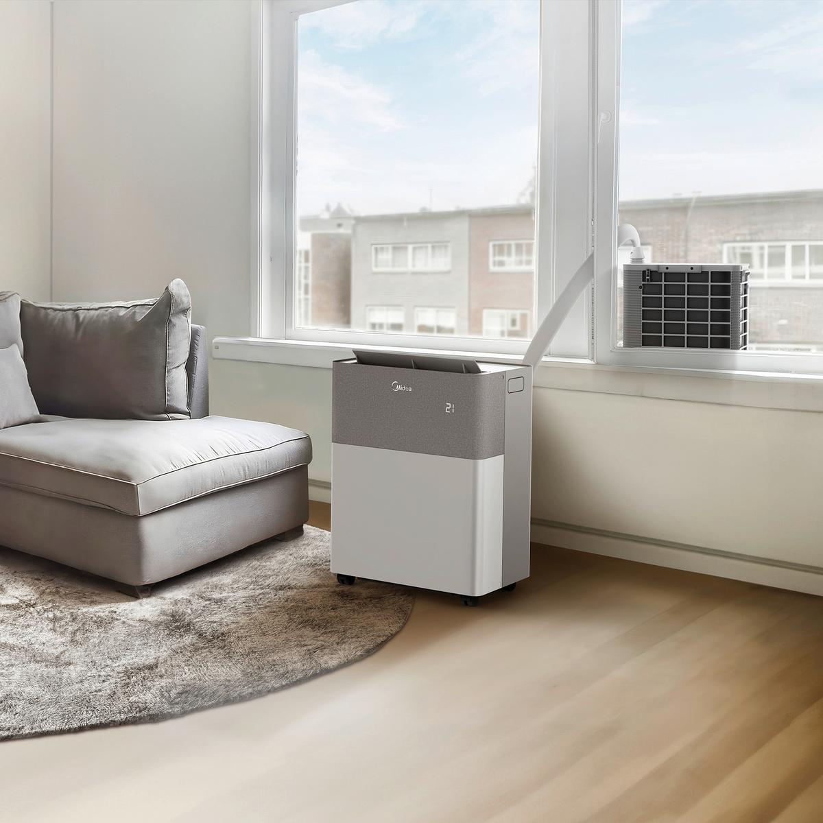 KLIMAANLAGE PORTASPLIT COOL - Hellgrau/Weiß, Basics, Kunststoff/Metall (51,8 cm/64,6 cm/34 cmcm) - Midea