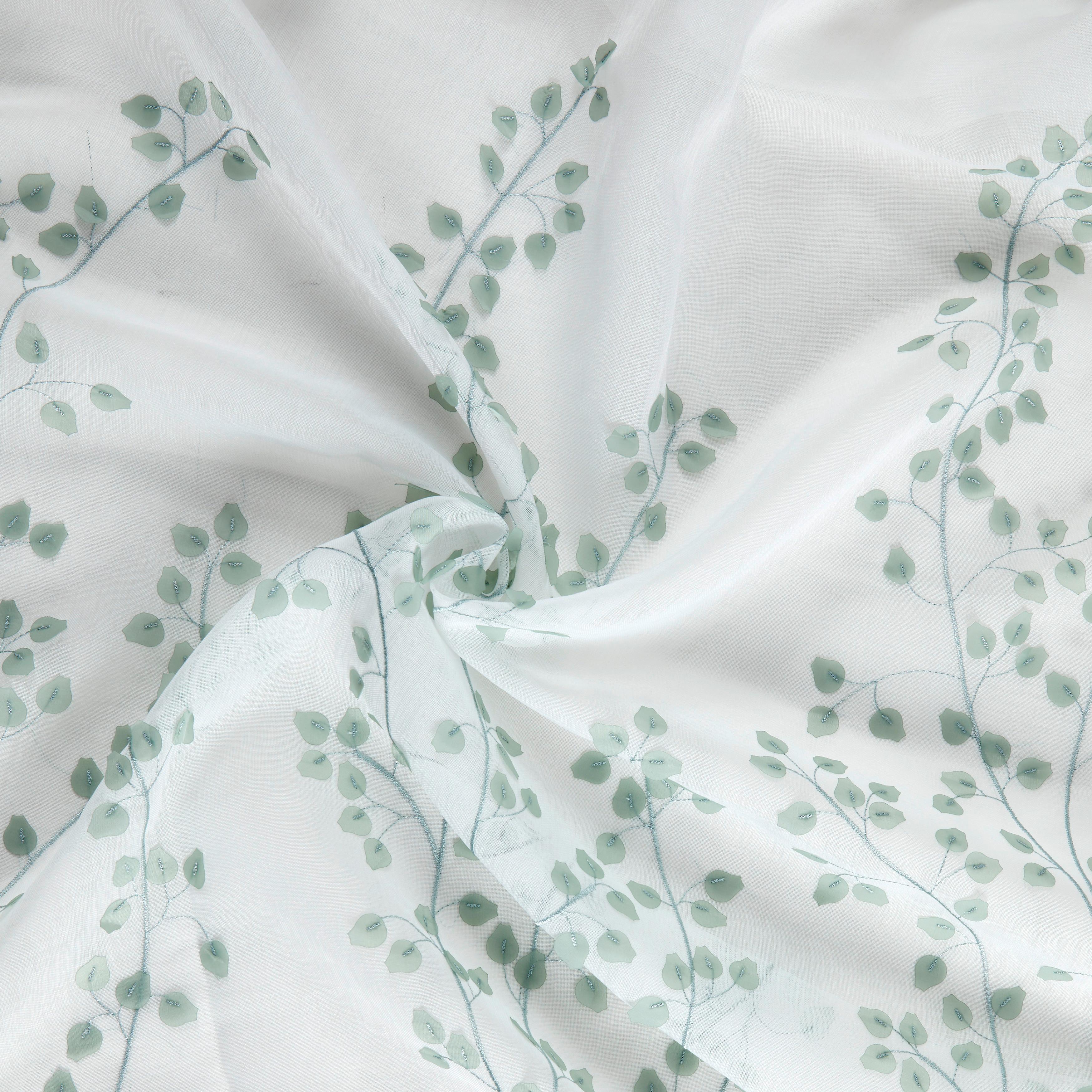 Záves Livie, 135/245 Cm - biela/svetlozelená, Basics, textil (135/245cm) - Premium Living