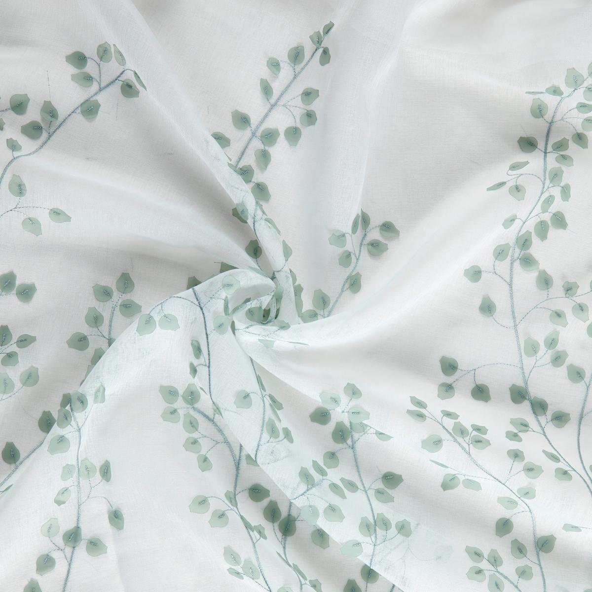 HOTOVÝ ZÁVĚS Livie, 135/245 cm - bílá/světle zelená, Basics, textil (135/245cm) - Mömax