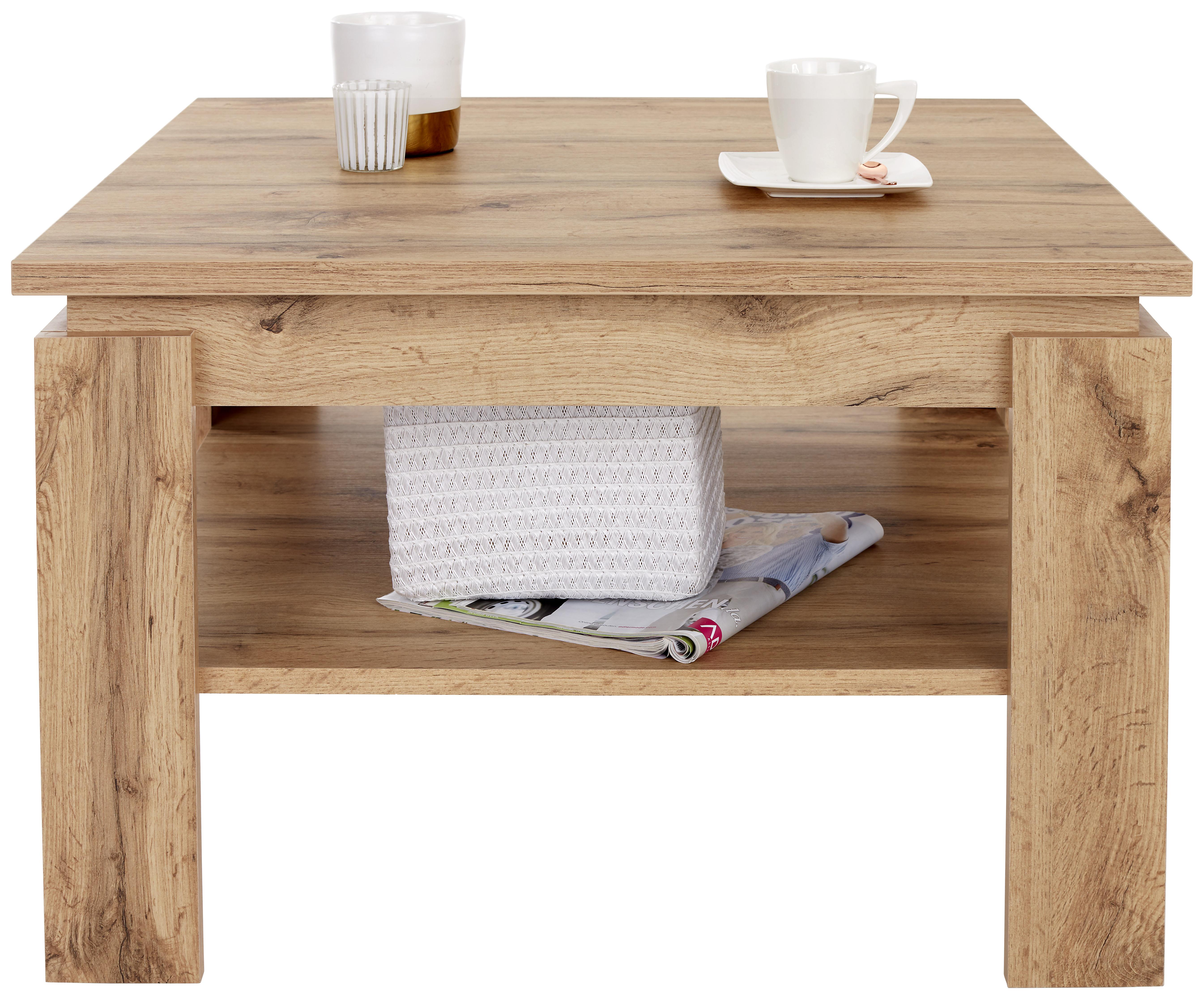 Couchtisch mit Ablagefach Nizza 1, Wotan Eiche Dekor - Eiche Wotan, MODERN, Holzwerkstoff (70/45/70cm)