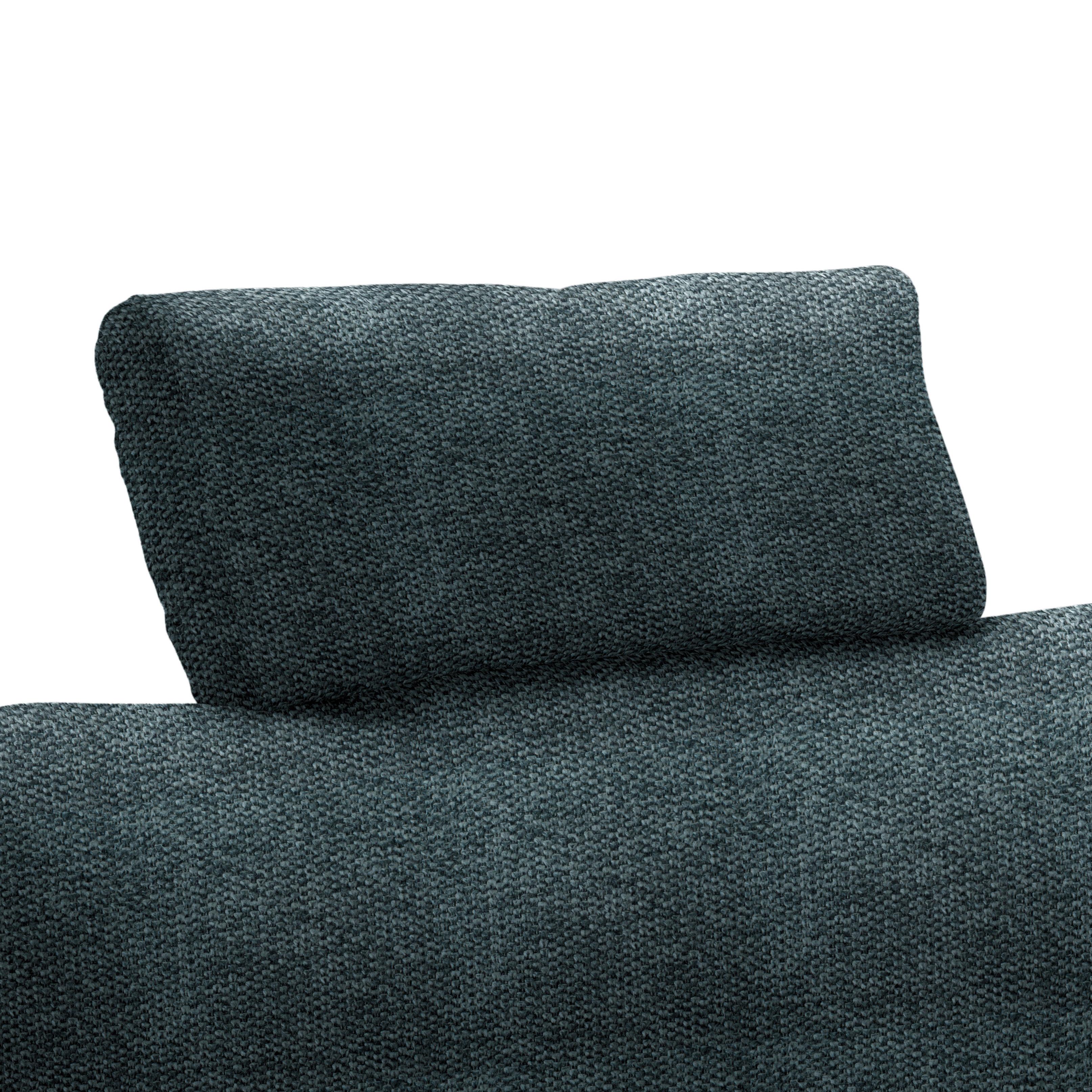 Opierka hlavy LILLE, petrolejový velúr - petrolejová, Modern, textil (58/23/10cm) - Based