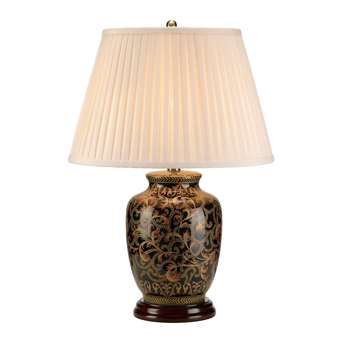 TISCHLEUCHTE MORRIS-TL-SMALL - Goldfarben/Schwarz, KONVENTIONELL, Keramik (41/41/59cm) - Elstead Lighting