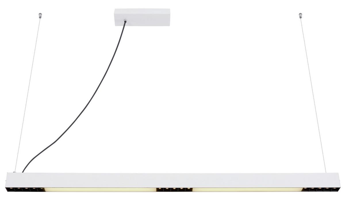 LED-Hängeleuchte H: 120 cm 1-Flammig Farbwechsler - Weiß, Design, Glas/Kunststoff (119/7/120cm) - Globo