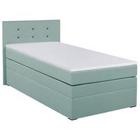 Boxspringbett Mit Bettkasten Siam Twist 90x200 Cm Mintgrün - Schwarz/Mintgrün, Basics, Holzwerkstoff/Textil (90/200cm)