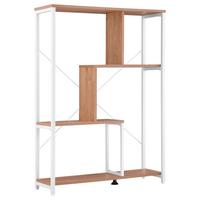 REGAL Kalag Weiß/Eichefarben B: 80cm - Eichefarben/Weiß, MODERN, Holz/Metall (80/110/24cm) - MID.YOU