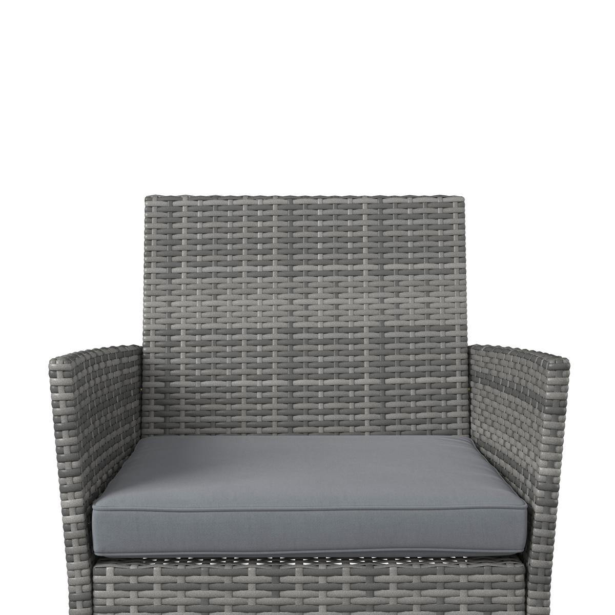 Loungegarnitur Cusco - Grau, MODERN, Kunststoff/Textil - Beldano