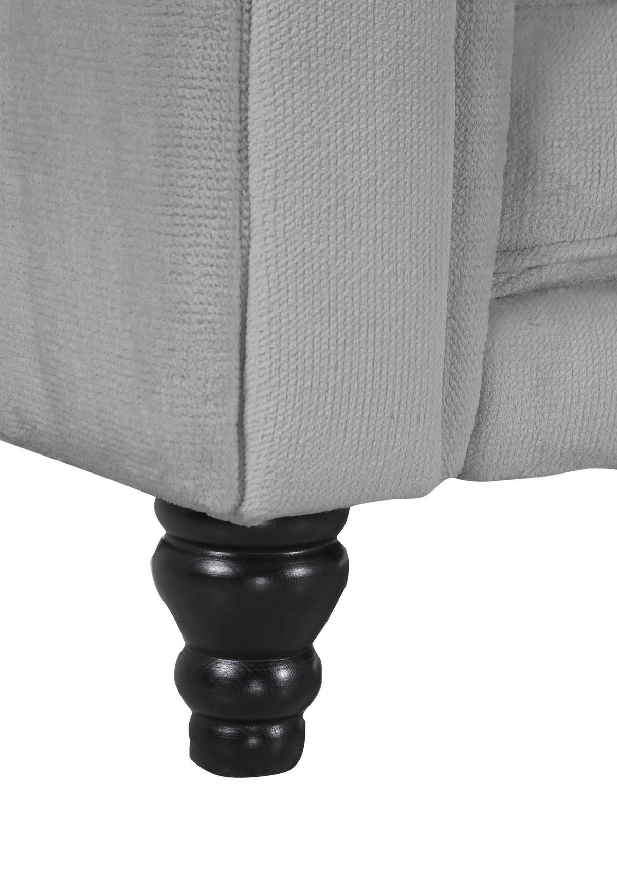 Ecksofa Jonte Grau S: 260x160 cm - Dunkelbraun/Grau, Design, Textil (260/160cm) - MID.YOU