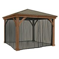 Mückennetz Moskitonetz Devon 12x12 - Schwarz, Basics, Kunststoff (360/320/360cm)