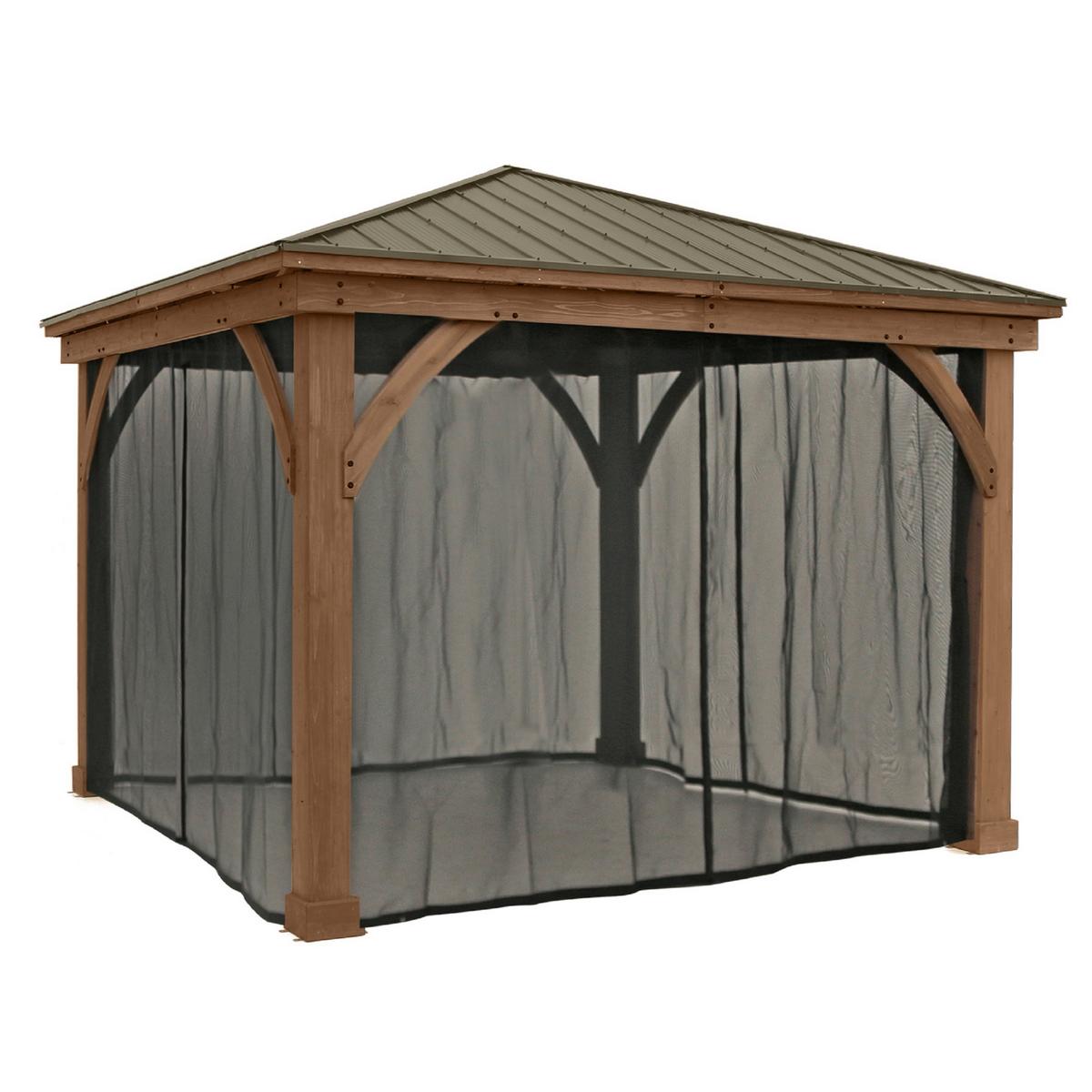 Mückennetz Moskitonetz Devon 12x12 - Schwarz, Basics, Kunststoff (360/320/360cm)