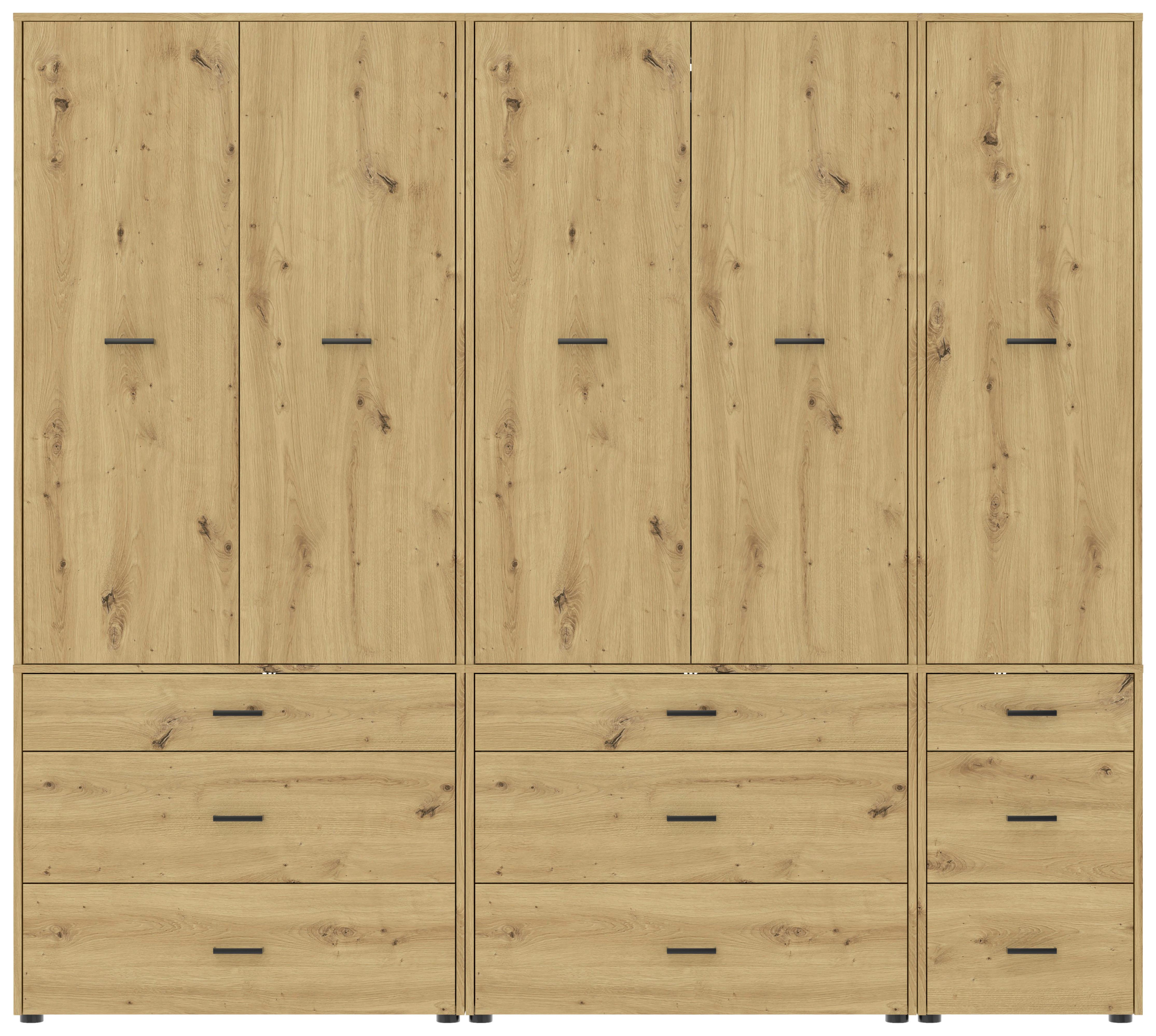 Kleiderschrank Kivo Eiche Artisan, B: 225 cm