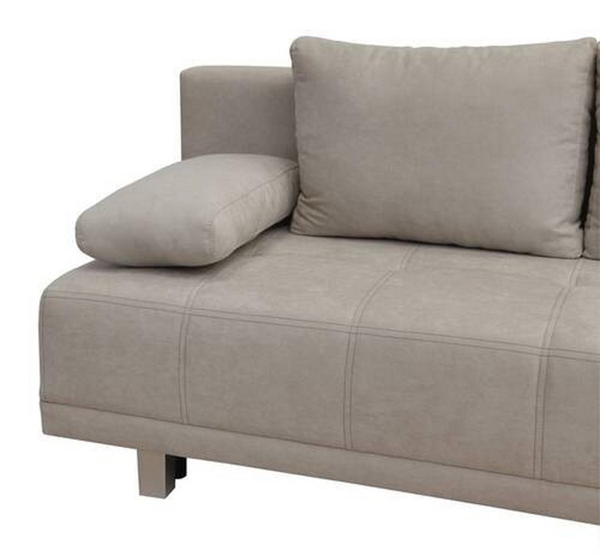 Schlafsofa Laser - Chromfarben/Beige, Design, Textil (194/77/89cm) - MID.YOU