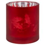 Windlicht Glas Rot Ø 9 cm - Rot, MODERN, Glas (8,8/10cm) - Ondega