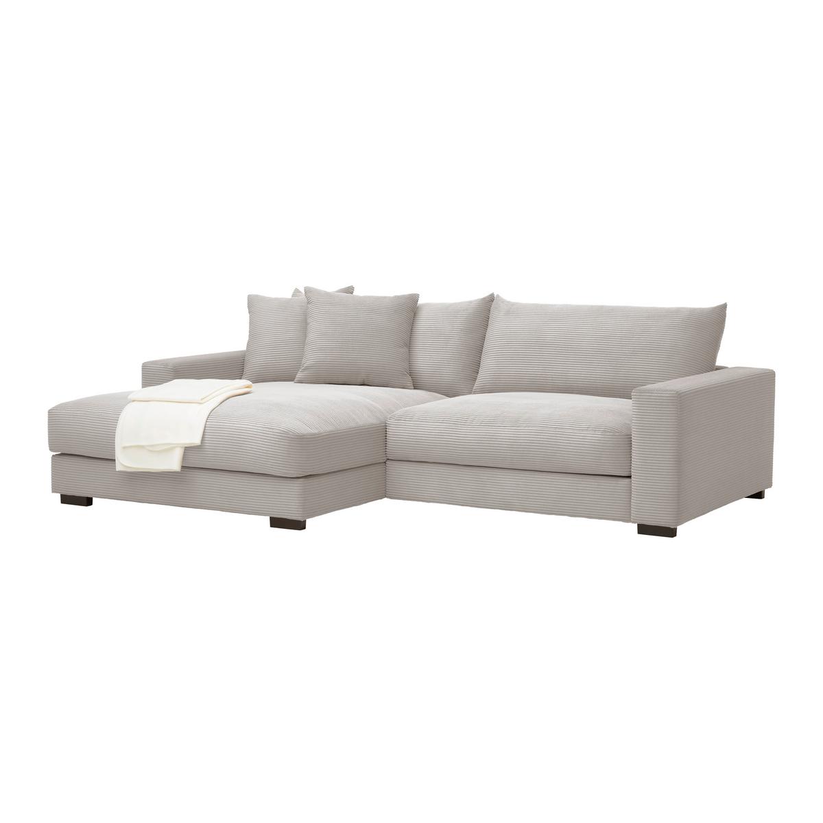 Rohová sedačka PEDRO, ľavá, sivohnedý menčester - taupe, Modern, textil (180/265cm) - Mömax
