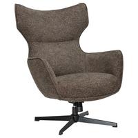 Otočné křeslo FLAVIO, šedohnědá - černá/šedavě hnědá, Moderní, kov/textil (74/98/83cm) - Mömax