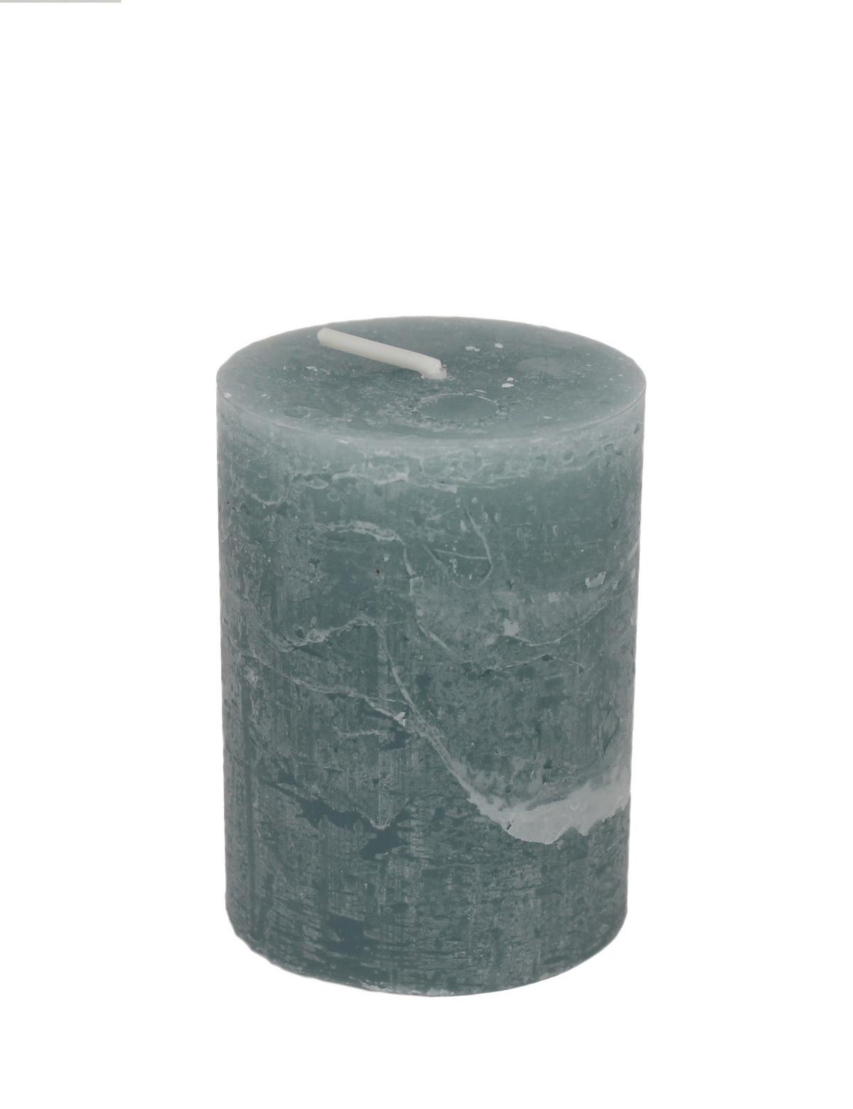 Valcová sviečka LIA - pastelová modrá, Modern, textil/prírodné materiály (6.8/9cm) - Premium Living