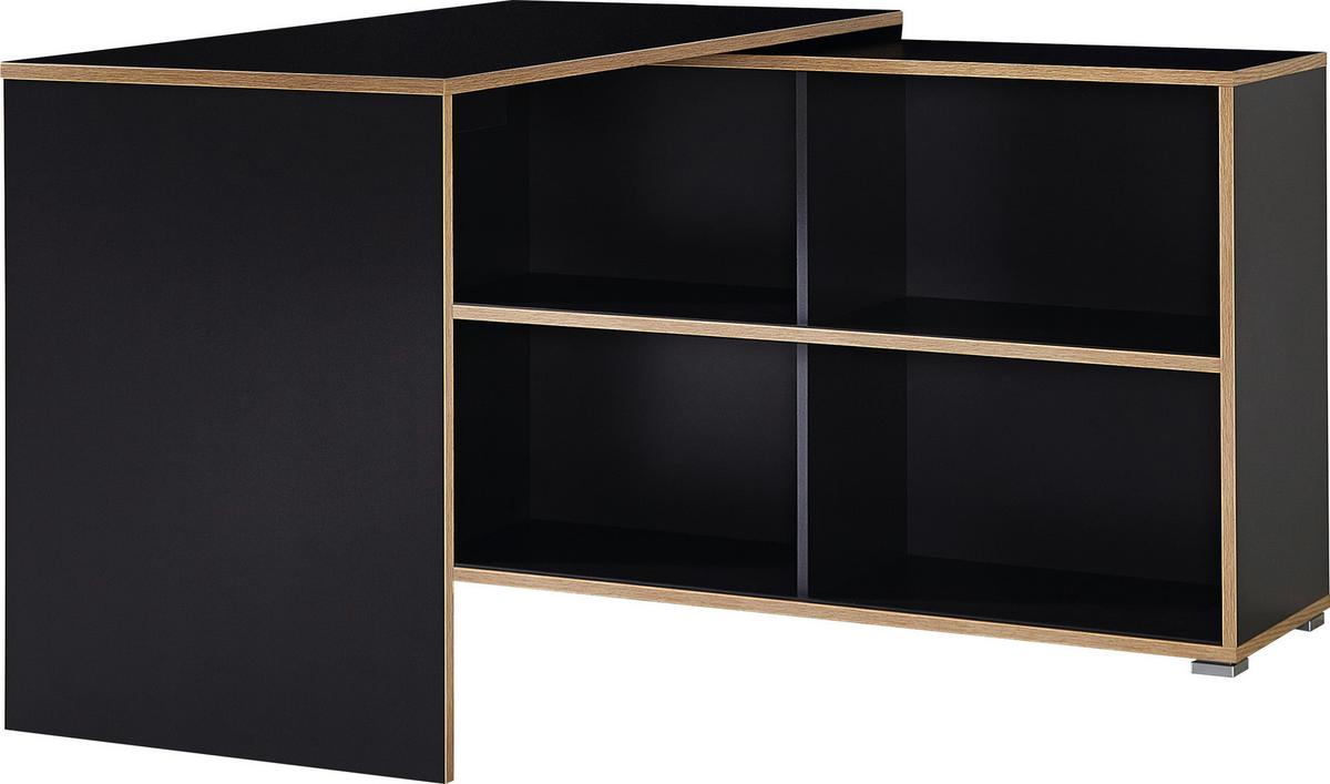 Eckschreibtisch mit Stauraum B 120 H 76 cm Slide, Anthrazit - Anthrazit/Sonoma Eiche, Design, Holzwerkstoff (120/120/76cm) - Germania