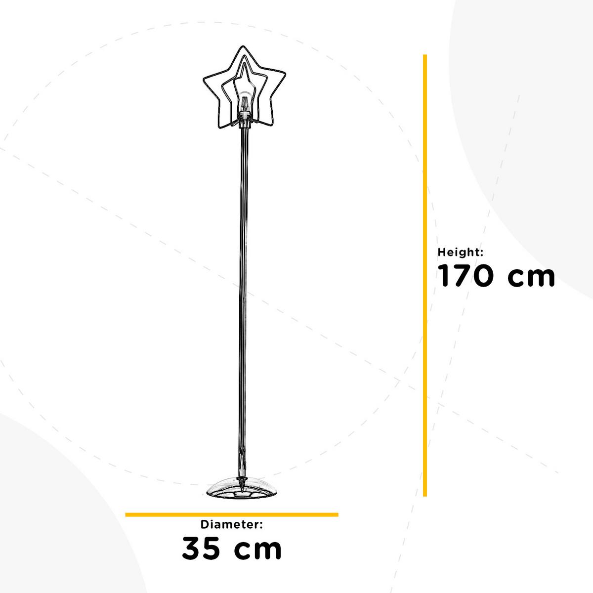 Stehleuchte 4983/Pt - Chromfarben, Design, Metall (35/170cm)