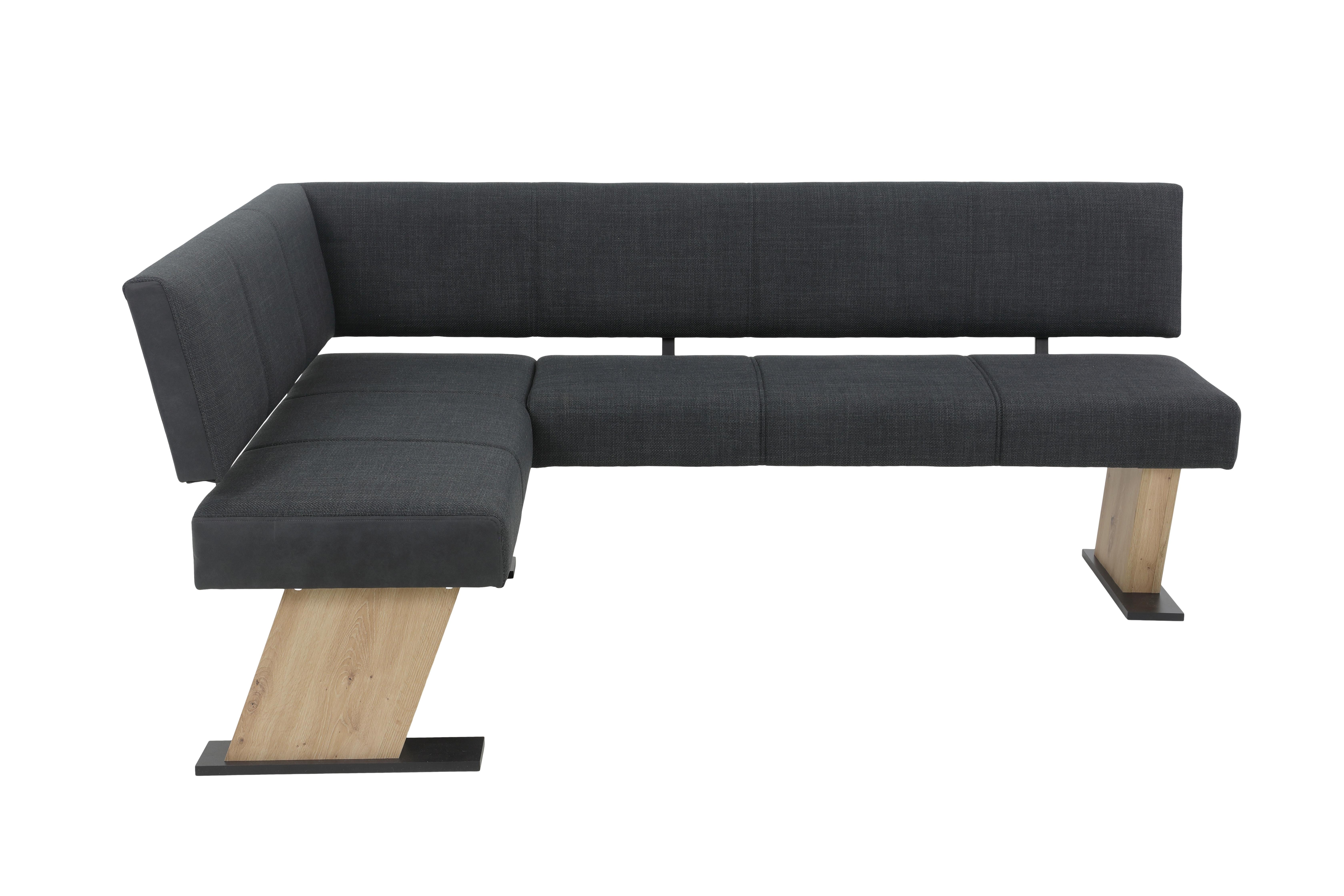 Eckbank Lyon Reb - Anthrazit/Eiche Artisan, MODERN, Holzwerkstoff/Textil (210/87cm) - MID.YOU
