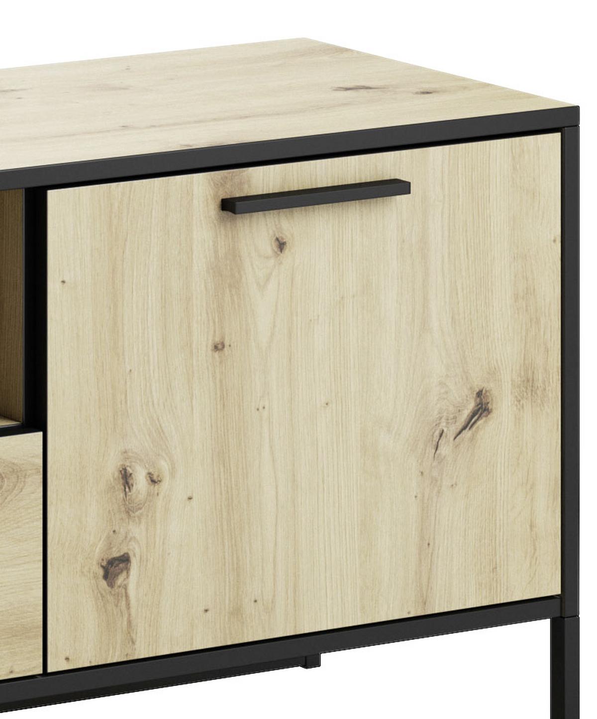 TV-Element Brooklyn 150 cm Eiche Dekor/Anthrazit - Eichefarben/Anthrazit, Basics, Holzwerkstoff (150/53/39cm) - P & B