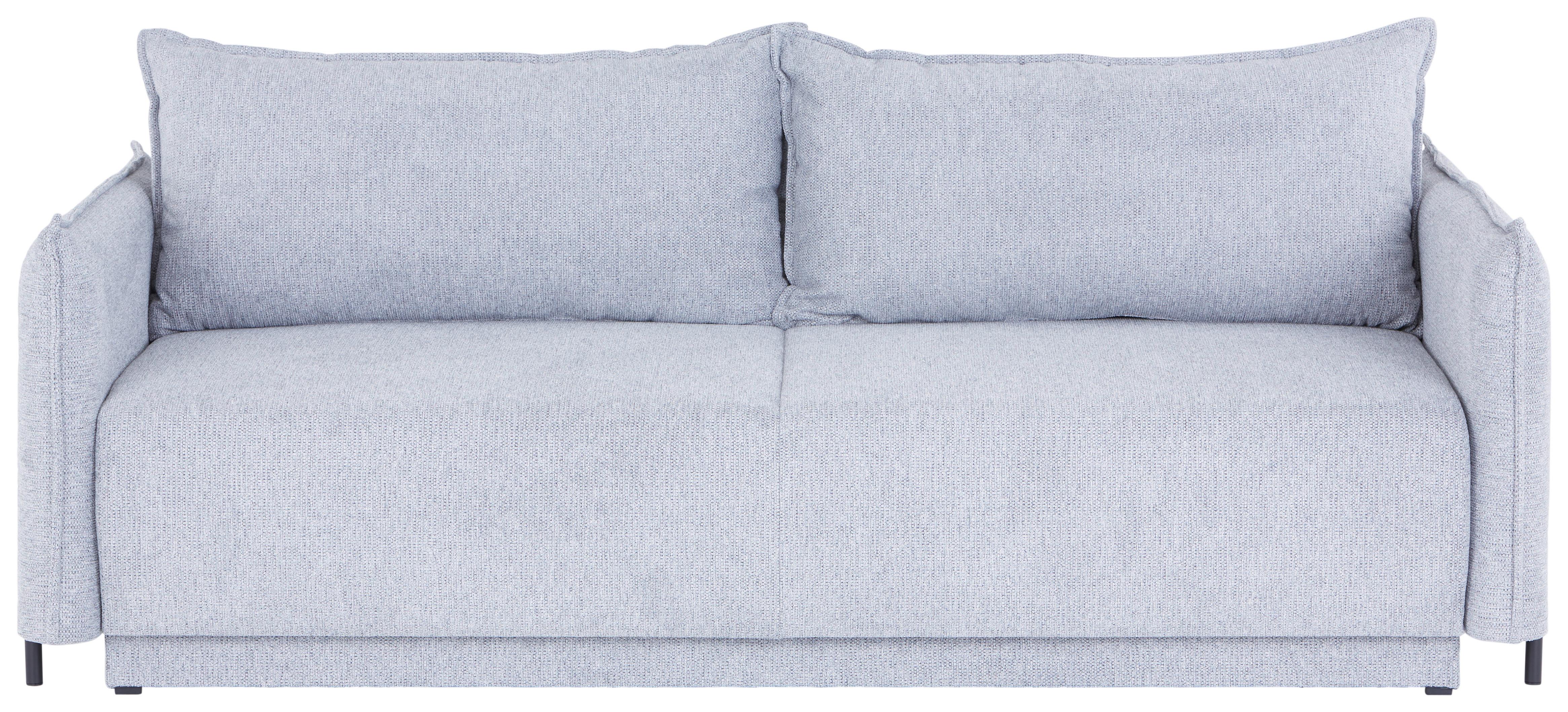 Schlafsofa Giulia - Schwarz/Grau, MODERN, Textil (217/75-95/112cm) - Luca Bessoni