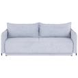 Schlafsofa Giulia - Schwarz/Grau, MODERN, Textil (217/75-95/112cm) - Luca Bessoni