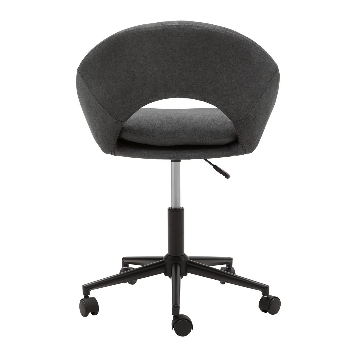 Otočná stolička JIL tmavá sivá - čierna/tmavosivá, Modern, kov/drevo (56/79-81/61cm) - Bessagi Home