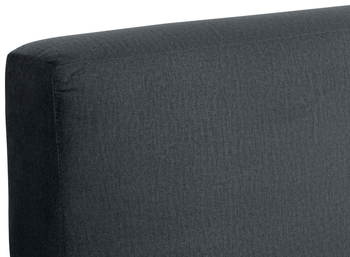 Čalouněná postel PALINI 160x200cm - černá/jádrový buk, Moderní, dřevo/textil (160/200cm) - MID.YOU