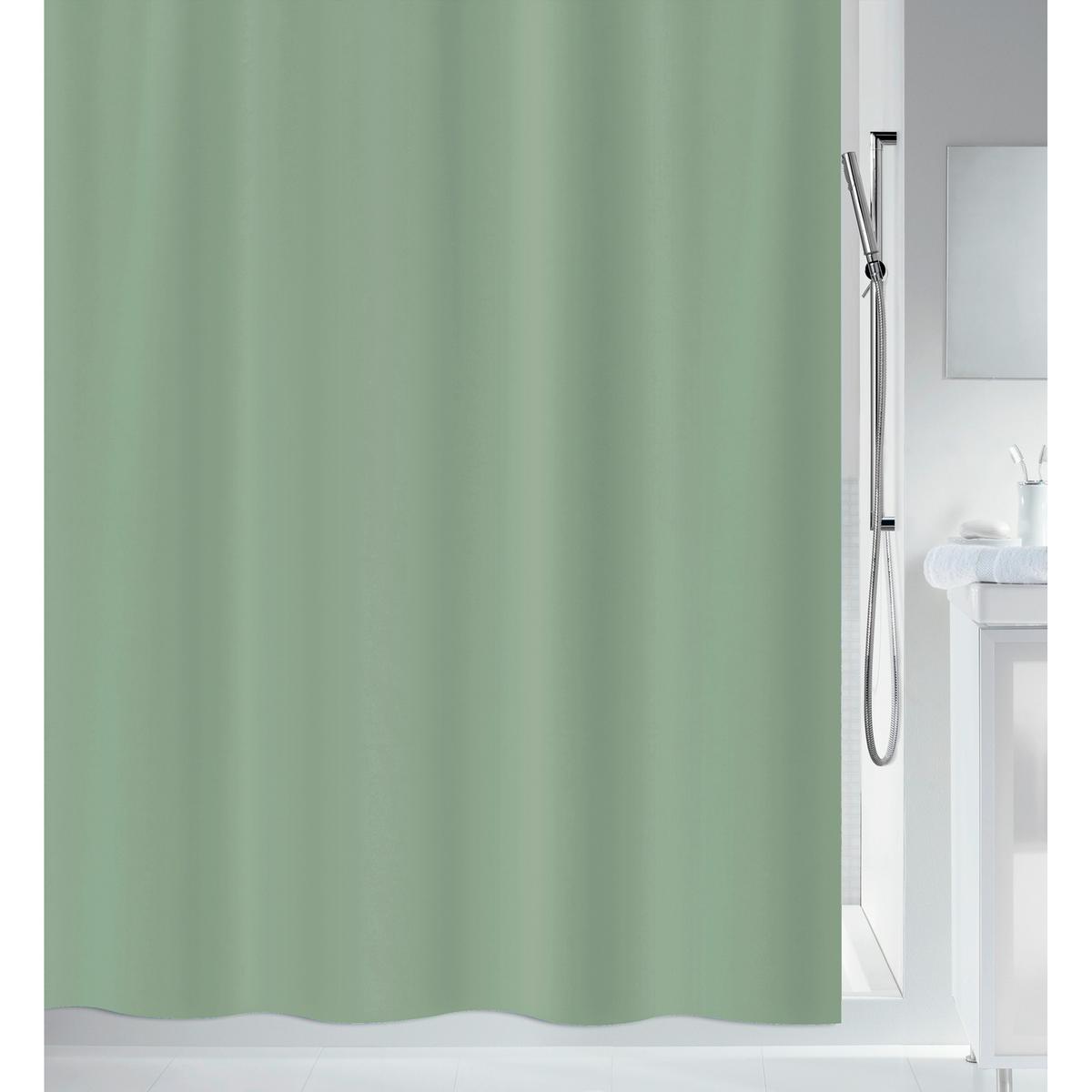 Duschvorhang in Grün Kunststoff - Grün, Basics, Kunststoff (180/200cm) - Spirella