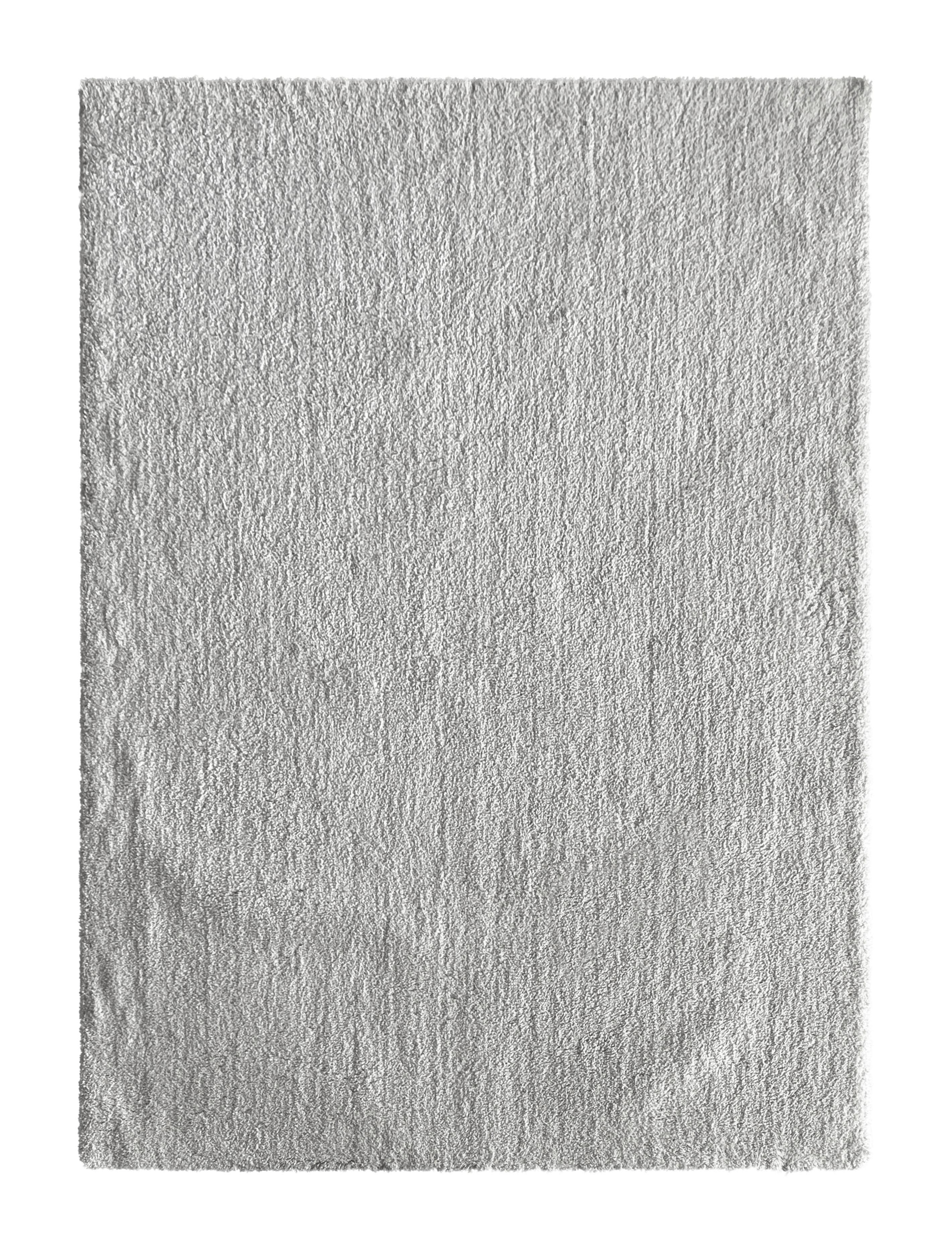 Hochflorteppich Silberfraben Kira 2, 160x220 cm - Silberfarben, MODERN, Textil (160/220cm) - Luca Bessoni