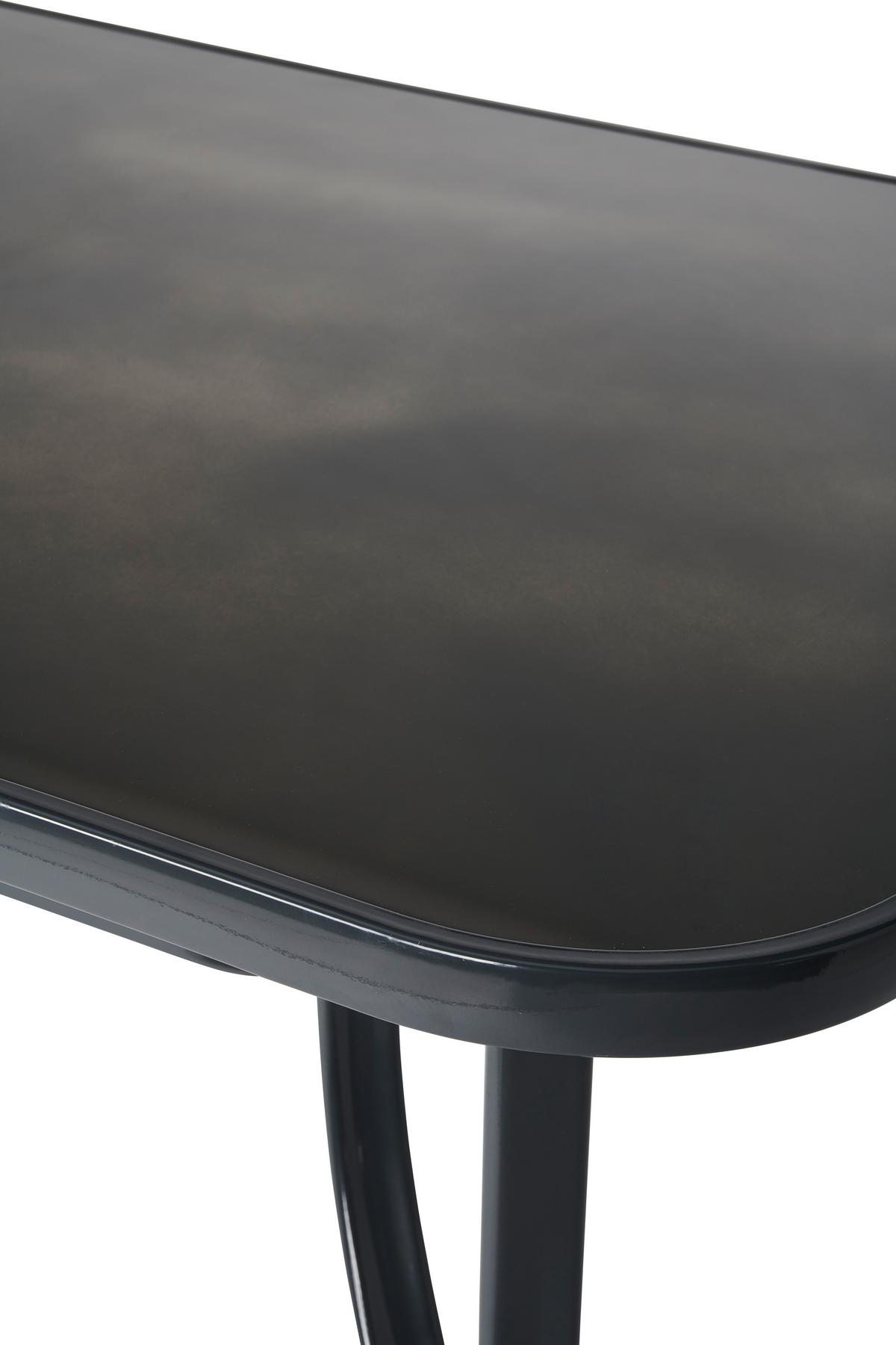 Gartengarnitur 7-tlg. Laura Stahl/glas/textilene + Schirm - Schwarz, MODERN, Glas/Textil (140/90/70cm) - Luca Bessoni