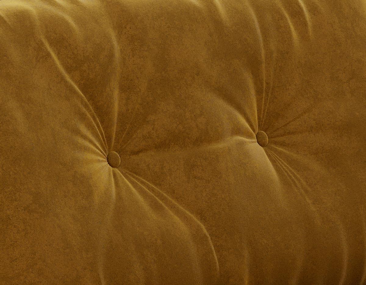 Ecksofa Scott - Edelstahlfarben/Gelb, Design, Textil (259/205cm) - Livetastic
