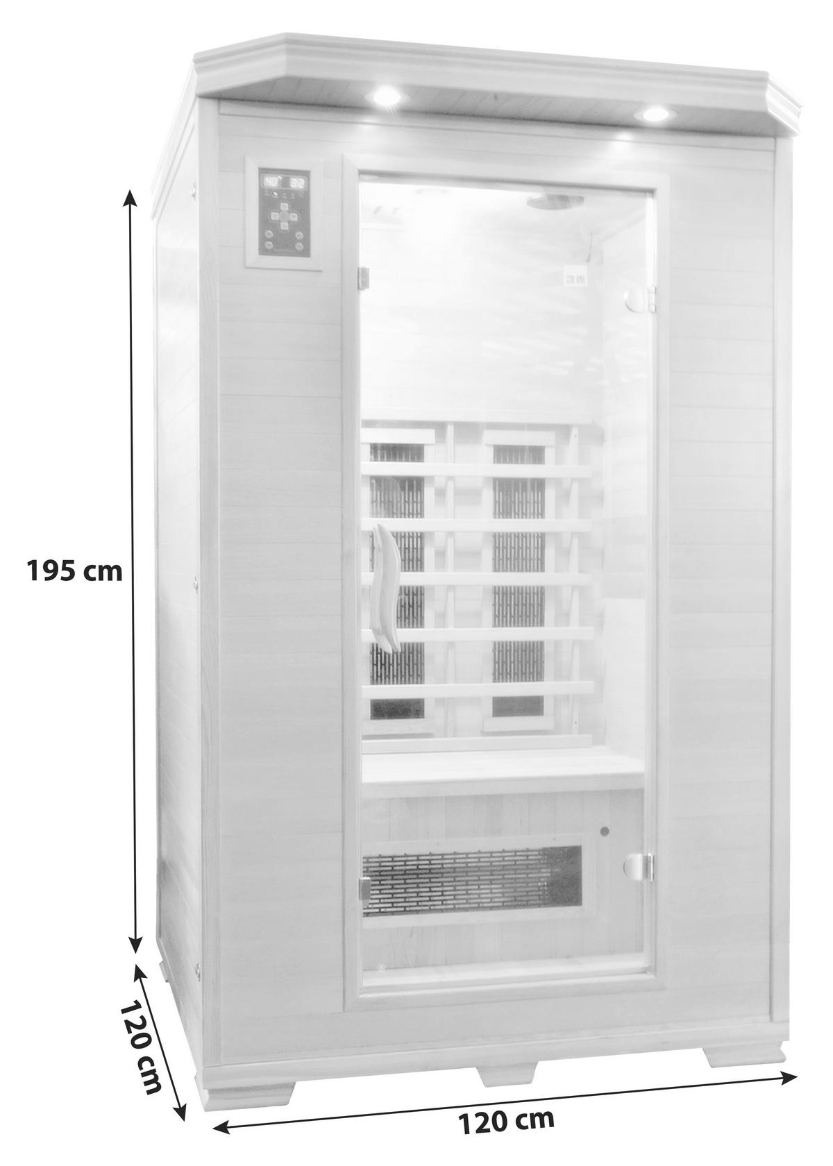 Infrarotkabine 2 Personen 120x195x120 cm Carmen - Braun, Basics, Holz (120/195/120cm) - Sanotechnik