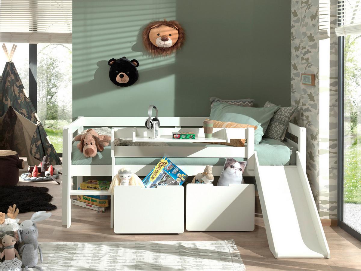 Spielbett Pino Weiß 90x200cm - Weiß, MODERN, Holz/Holzwerkstoff (90/200cm) - Vipack